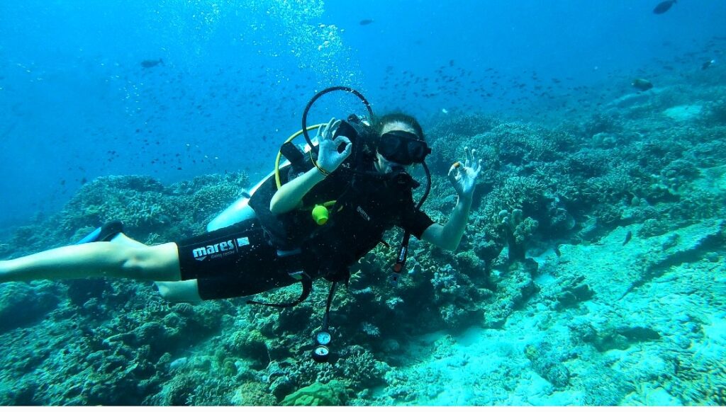melody scuba diving in borneo, malaysia