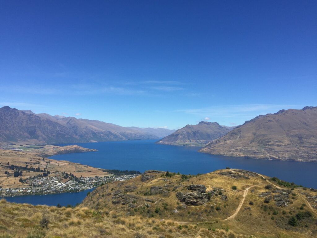 view from ben lomond, new zealand.